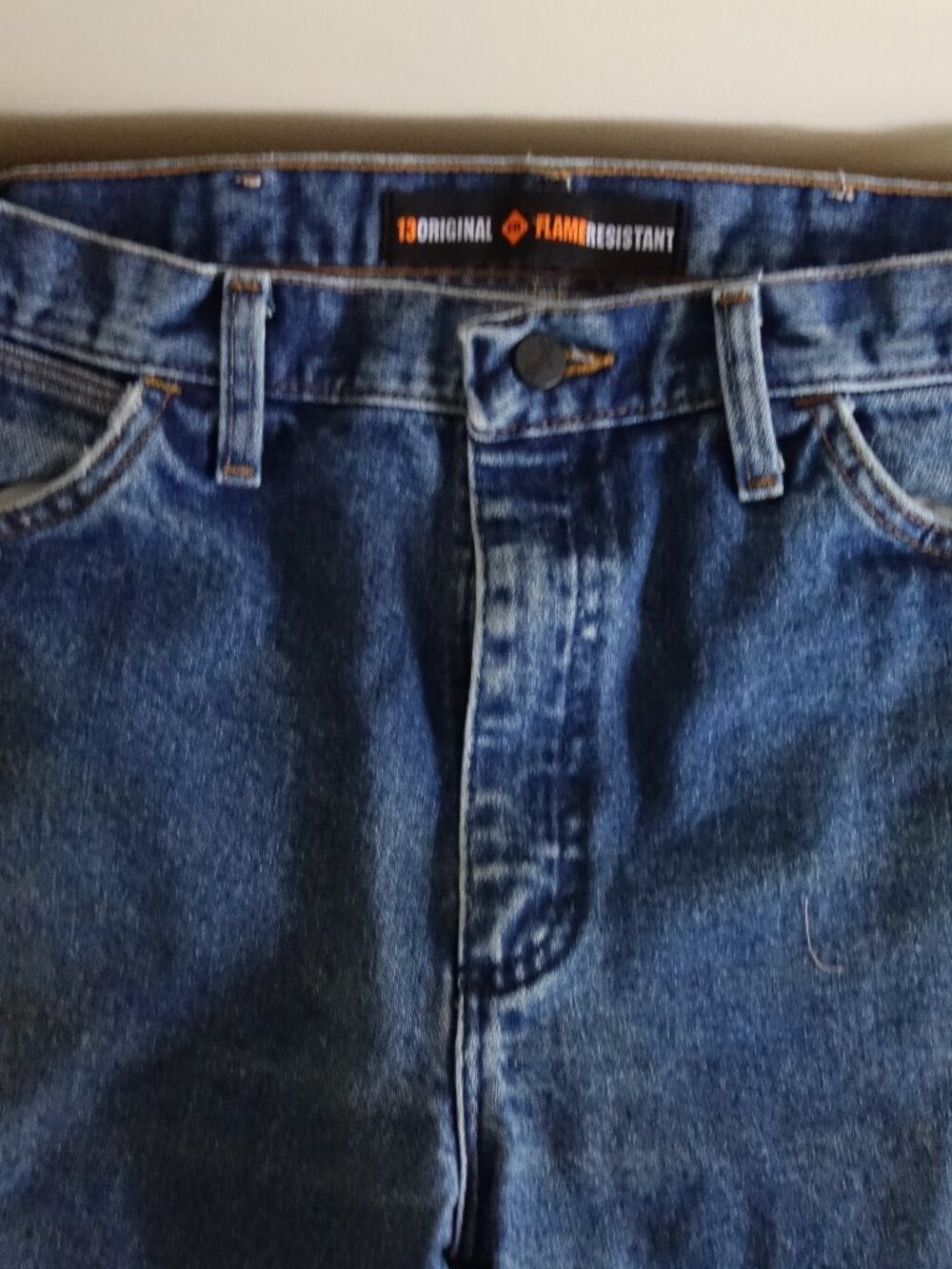 WRANGLER Flame Resistant FR 13 Original Blue Jeans 32 x 32